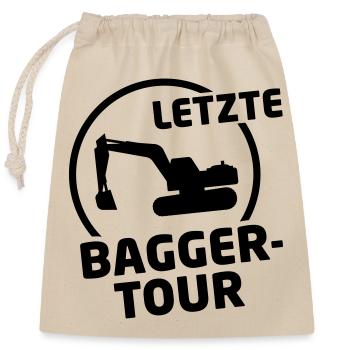 baggertour jga hochzeit - Verschließbarer Geschenkbeutel aus Baumwolle (25x30cm) - Natur - Vorne
