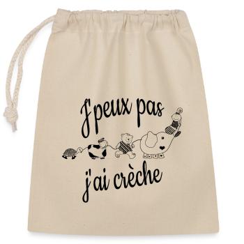 I can't I have nursery - Closable cotton gift bag (25x30cm) - nature - Front