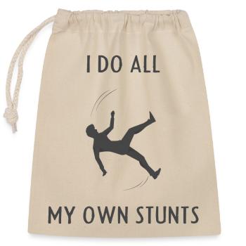 i do all my own stunts - Sac cadeau en coton avec cordon (25 x 30 cm) - nature - Devant