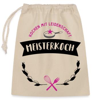 koch sternekoch individualisierbar geschenk bester - Verschließbarer Geschenkbeutel aus Baumwolle (25x30cm) - Natur - Vorne