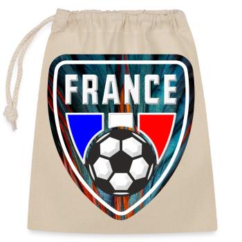 France - Verschließbarer Geschenkbeutel aus Baumwolle (25x30cm) - Natur - Vorne