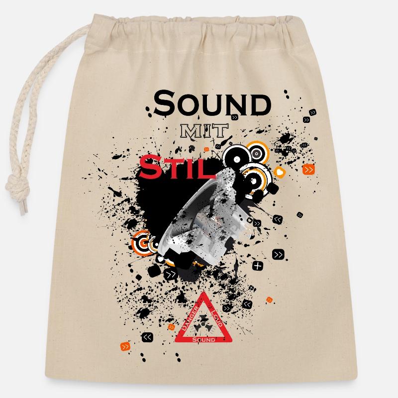 Sound mit Stil Chaos - Verschließbarer Geschenkbeutel aus Baumwolle (25x30cm) - Natur