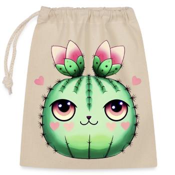melon - Closable cotton gift bag (25x30cm) - nature - Front