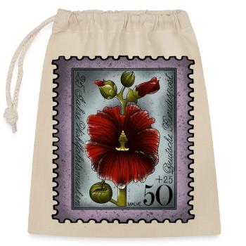 Postage Stamp Mauve - Closable cotton gift bag (25x30cm) - nature - Front