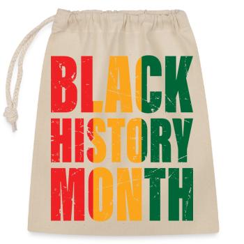 Mois de l'histoire des Noirs - Sac cadeau en coton avec cordon (25 x 30 cm) - nature - Devant