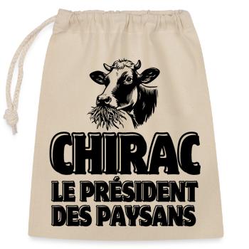agriculteur, agriculture, paysan, fermier - Sac cadeau en coton avec cordon (25 x 30 cm) - nature - Devant