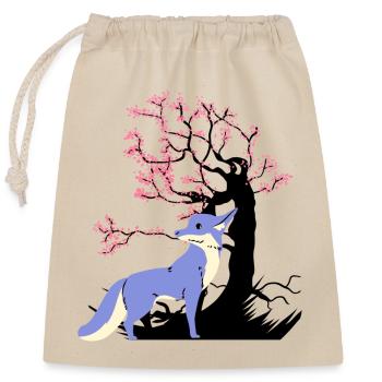 Fuchs Fantasy Waldtier Märchenfigur Kind - Verschließbarer Geschenkbeutel aus Baumwolle (25x30cm) - Natur - Vorne
