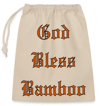 GodBlessBamboo - Closable cotton gift bag (25x30cm) - nature - Front