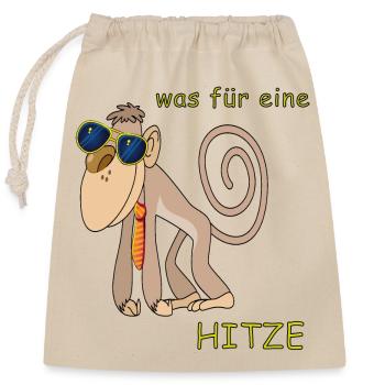 Awful heat - Closable cotton gift bag (25x30cm) - nature - Front