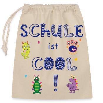 School is Cool School Enrollment - Closable cotton gift bag (25x30cm) - nature - Front