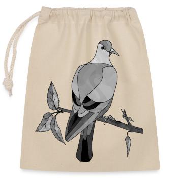 Bird - Closable cotton gift bag (25x30cm) - nature - Front