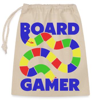 Board Game Fan Color Path - Closable cotton gift bag (25x30cm) - nature - Front