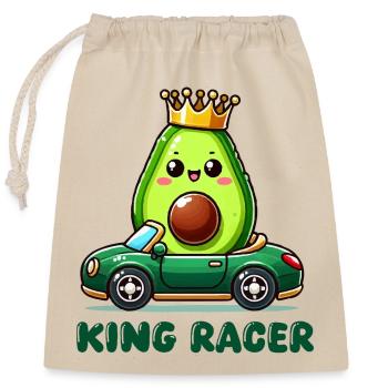 avocado king - Verschließbarer Geschenkbeutel aus Baumwolle (25x30cm) - Natur - Vorne