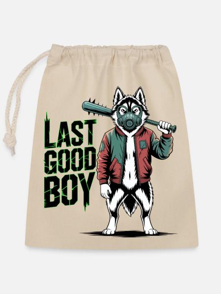Apocalypse Husky Gasmaske Design - Verschließbarer Geschenkbeutel aus Baumwolle (25x30cm) - Natur