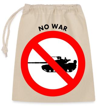 No war - Closable cotton gift bag (25x30cm) - nature - Front