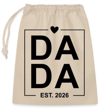 Dada Est. 2026 - Closable cotton gift bag (25x30cm) - nature - Front