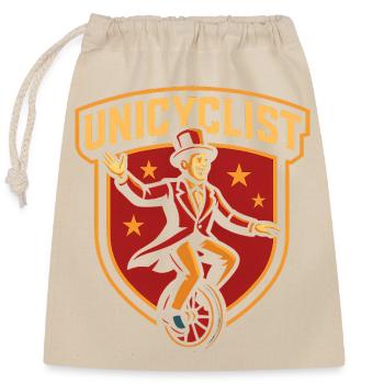 Cirque Unicycliste Cirque Funny Kids - Sac cadeau en coton avec cordon (25 x 30 cm) - nature - Devant