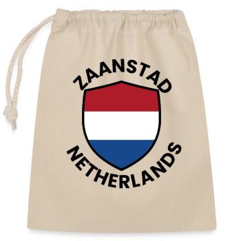 Zaanstad Shield, Niederlande - Verschließbarer Geschenkbeutel aus Baumwolle (25x30cm) - Natur - Vorne