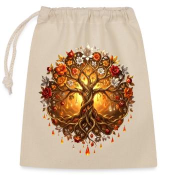 Fire Tree in Mandala - Closable cotton gift bag (25x30cm) - nature - Front