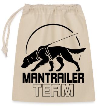 Golden Retriever Mantrailer Team Chiens de sport - Sac cadeau en coton avec cordon (25 x 30 cm) - nature - Devant