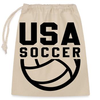 USA Soccer - Sac cadeau en coton avec cordon (25 x 30 cm) - nature - Devant