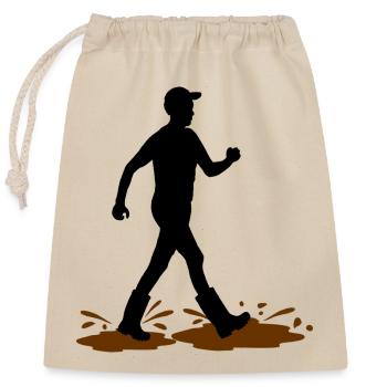 Wadloper Man – Explorateur de la Boue - Sac cadeau en coton avec cordon (25 x 30 cm) - nature - Devant