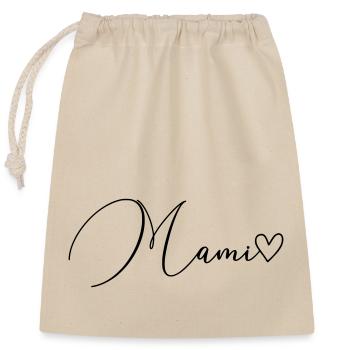 Mommy Font - Closable cotton gift bag (25x30cm) - nature - Front
