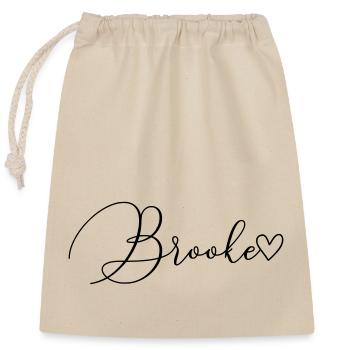 Brooke - Closable cotton gift bag (25x30cm) - nature - Front