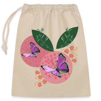 BUTTERFLY DREAMS - Sac cadeau en coton avec cordon (25 x 30 cm) - nature - Devant