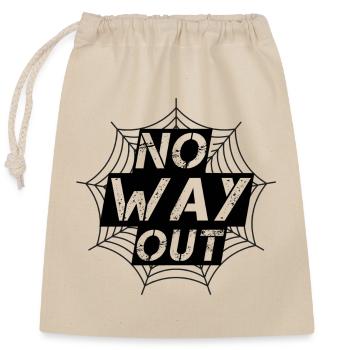 no way out - kein Ausweg - Verschließbarer Geschenkbeutel aus Baumwolle (25x30cm) - Natur - Vorne
