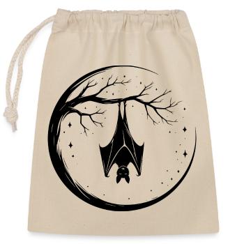 Bat - Closable cotton gift bag (25x30cm) - nature - Front