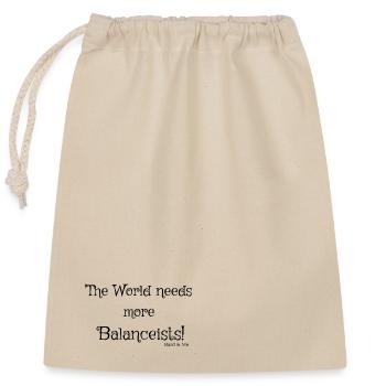 Balancist #1Neu 3 sw - Closable cotton gift bag (25x30cm) - nature - Front