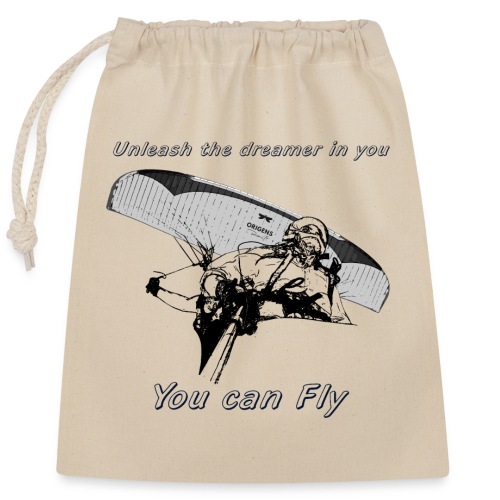 Unleash the dreamer you can fly - Closable cotton gift bag (25x30cm)