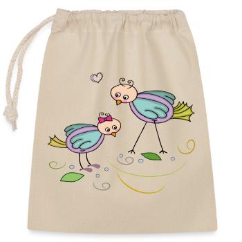 Mon amour - Sac cadeau en coton avec cordon (25 x 30 cm) - nature - Devant