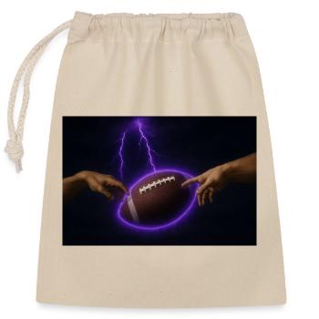 Football de la nébuleuse Blitz - Sac cadeau en coton avec cordon (25 x 30 cm) - nature - Devant