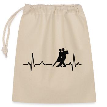 Duo dansant dans un tango battement de cœur - Sac cadeau en coton avec cordon (25 x 30 cm) - nature - Devant