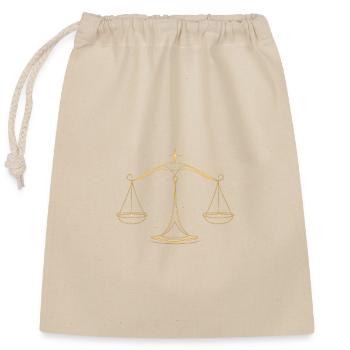 Goldene Balance Sternenglanz - Verschließbarer Geschenkbeutel aus Baumwolle (25x30cm) - Natur - Vorne