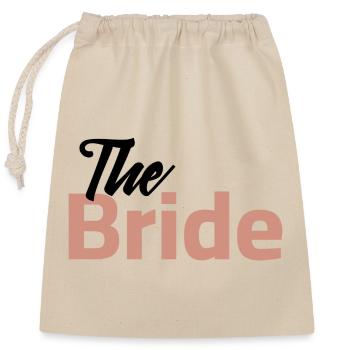 La mariée - Sac cadeau en coton avec cordon (25 x 30 cm) - nature - Devant