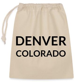 Denver, Colorado, États-Unis - Sac cadeau en coton avec cordon (25 x 30 cm) - nature - Devant