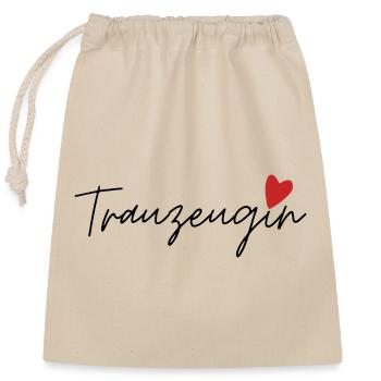 Maid of honor - Closable cotton gift bag (25x30cm) - nature - Front