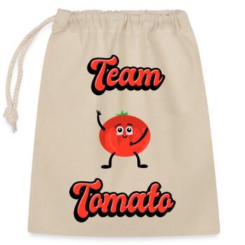 Team Tomatoes - Sac cadeau en coton avec cordon (25 x 30 cm) - nature - Devant