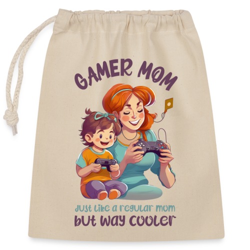 Gamer mom - just like a regular mom - but cooler - Gavepose av bomull med lukkemekanisme (25x30cm)