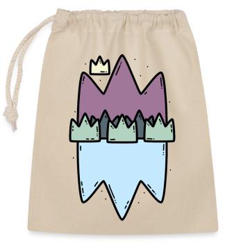 Roi de la nature - Sac cadeau en coton avec cordon (25 x 30 cm) - nature - Devant