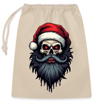 Claus X Mas - Closable cotton gift bag (25x30cm) - nature - Front