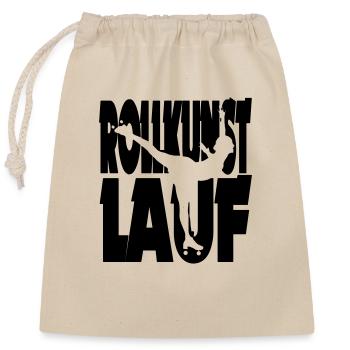 Rollkunstlauf Schnitt 1 - Verschließbarer Geschenkbeutel aus Baumwolle (25x30cm) - Natur - Vorne