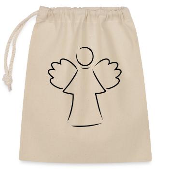Angel - Closable cotton gift bag (25x30cm) - nature - Front