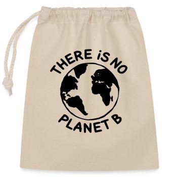 There is no planet B - Sac cadeau en coton avec cordon (25 x 30 cm) - nature - Devant