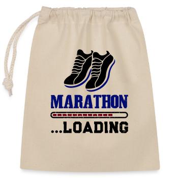 Chargement marathon - Sac cadeau en coton avec cordon (25 x 30 cm) - nature - Devant