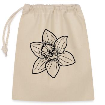 Daffodil flower - Closable cotton gift bag (25x30cm) - nature - Front