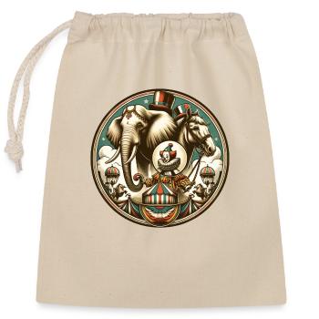 Circus - Closable cotton gift bag (25x30cm) - nature - Front